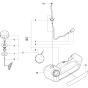 Fuel Tank Assembly for Husqvarna 350BT
