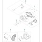 Handle Assembly for Husqvarna 350iB