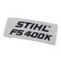 Model Plate for Stihl FS400, FS450 Clearing Saw - OEM No. 4128 967 1508