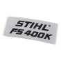 Model Plate for Stihl FS400, FS450 Clearing Saw - OEM No. 4128 967 1508