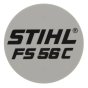 Model Plate for Stihl FS56C Brushcutters - 4144 967 1509
