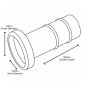 3.1/2" (89) Female to 3" Hose Tail, Galvanised S78