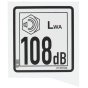 Sound Level Decal for Wacker DPU2440H Compactor - OEM No. 5000129784