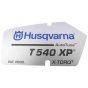 Decal for Husqvarna T540 Chainsaws - OEM No. 506 94 19-01