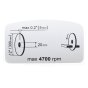 Maximum RPM Decal for Husqvarna K750 Disc Cutter - OEM No. 581 11 77 04