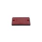 Red  Self Adhesive Reflector - c/w 54mm Centres Mounting Holes 75mm x 46mm
