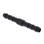 Black 3mm Plastic Straight Hose Joiner/Pipe Connector