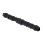 Black 3mm Plastic Straight Hose Joiner/Pipe Connector