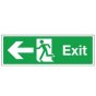 Fire Exit Sign Semi Rigid Plastic 400mm x 150mm