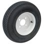 Trailer Wheel Assembly 500 x 10" 8 Ply Tyre with Rim - 4 Stud PCD