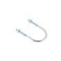Zinc Plated M6 U Bolt with 2 Hex Nuts - Suits 34mm Diameter Pipe