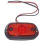 Side Marker Light LED Red with Reflex Reflector for 12/24V Systems