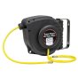 Air Hose Reel 6.5mm Dia x 12m Pivot Wall Mounting Bracket - 1/4" BSP Inlet