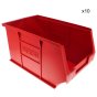 Red Plastic Wall Panel Storage Bins Size 3