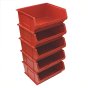 Size 6 Red Storage Bins - 5 Pack (420x182x375mm)