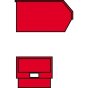 Size 6 Red Storage Bins - 5 Pack (420x182x375mm)