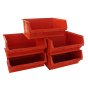 Size 6 Red Storage Bins - 5 Pack (420x182x375mm)
