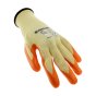 Multi-Purpose Gloves Knitted Base & Latex Rubber Coated Palms Orange XL