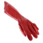 PVC Gauntlet 18 Inch (46cm) Overall Length Open Cuff Liquid Proof Red XL