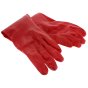 PVC Gauntlet 18 Inch (46cm) Overall Length Open Cuff Liquid Proof Red XL