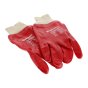 Red PVC Coated Gloves
