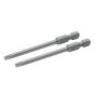 T27 x 75mm 1/4" Hex TX-STAR Insert Bits - Pack of 2