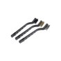 3 Piece Abrasive Brush Set - Nylon, Brass, Wire Filled Heads for Cleaning Spark Plugs and Components