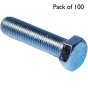 UNF HT Setscrews Grade 'S' Zinc Plated, Size: 5/16 x 3. Pack of 100