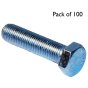 UNF HT Setscrews Grade 'S' Zinc Plated, Size: 5/16 x 3. Pack of 100