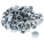 UNC Steel Nuts, Zinc Plated, Size: 1/2". Pack of 100