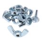 Wing Nuts, Zinc Plated, Size: M8 - Pack of 10 - 903 0763