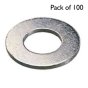 Form A Flat Washers (Heavy Duty), Zinc Plated, I.D. 20 mm - Pack of 100