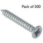 Self Tapping Screws, Pozidriv (Countersunk Head) Size: No.8x1.3/4" - Pack of 500