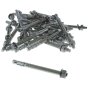 Through Bolts, Size: M8 x 100, Zinc/Yellow Passivated - Pack of 100