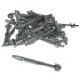 Through Bolts, Size: M8 x 100, Zinc/Yellow Passivated - Pack of 100