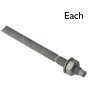 Chemical Anchor Stud, Size: M16 x 190 - Supplied w/ Nut & Washer