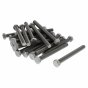 M16 x 150mm A2 Hexagon Head Stainless Steel DIN 933 Setscrews 25 Pack