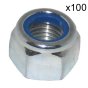 UNF Nylon Insert Locking Nuts, Size: 7/16". Pack of 100