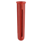 Plastic Wall Plugs, Colour: Red, Screw No: 6-12 - Pack of 100