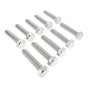 M16 x 70mm A2 Hexagon Head Stainless Steel DIN 933 Setscrews 10 Pack