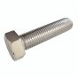 M20 x 80mm A2 Hexagon Head Stainless Steel DIN 933 Setscrews 25 Pack