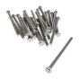 M8 x 120mm A2 Hexagon Head Stainless Steel DIN 933 Setscrews 50 Pack