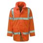 High Visibility Waterproof Jacket - Orange, Size: XX Large