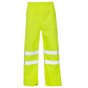 High-Visibility Waterproof Overtrousers - Yellow, Size: Large