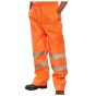 High-Visibility Waterproof Overtrousers - Orange, Size: XL