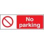 'No Parking' Sign 400mm x 300mm Self Adhesive