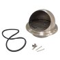 Bull-Nose Vent with Louvres 125mm Stainless Steel For Ducting & Extractors