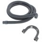 Drain Hose 2.5m(8') 20mm Straight - 22mm 90 Deg End fits Washing Machines