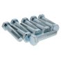 M16 x 75 Zinc Plated 8.8 Steel Bolts - 10 Pack