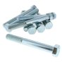 M16 x 130 Zinc Plated 8.8 Steel Bolt 10 Pack